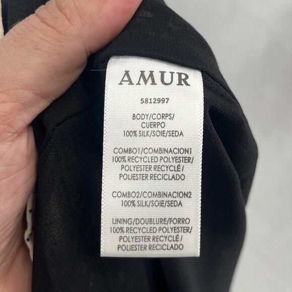 Amur Silk Devin Dress Sz 6 Whimsigoth Floral Romantic Cottage Ruffle Victorian - Picture 12 of 14